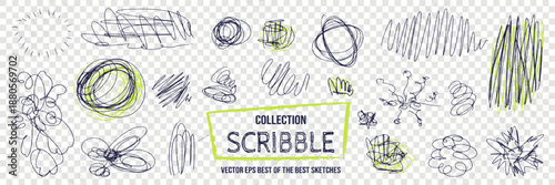 Grunge texture of pen messy scribbles graphite scratch and thin pencil lines.