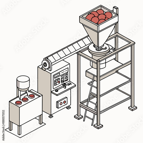 Industrial food thermal processing technology equipment, demonstrating advanced systems for heating and preserving food products on a clean white background.