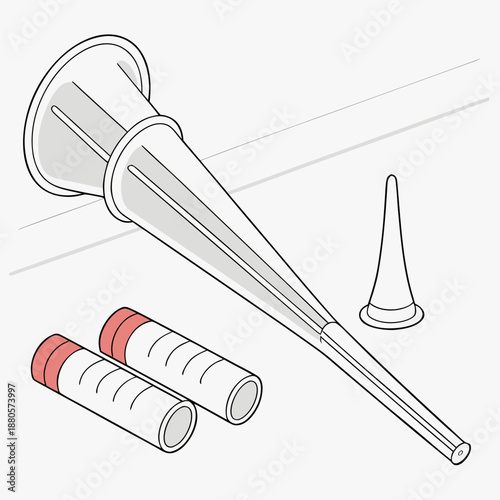 Assortment of Clear Plastic Nasal Speculums and Tubes