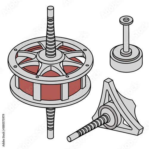 Mechanical Gyroscope Stabilizer Components for Assembly