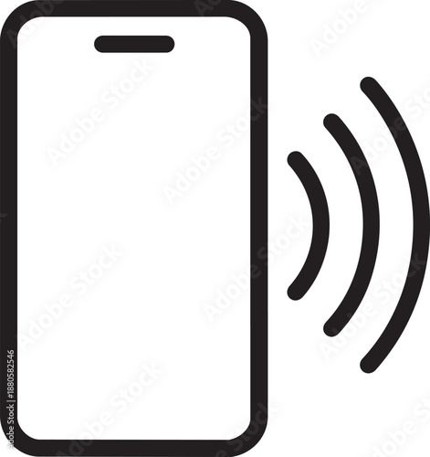 Smartphone wireless signal payment icon