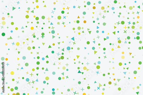 Vibrant abstract background featuring a random scattering of colorful geometric shapes a modern vector illustration for digital design web elements and creative projects