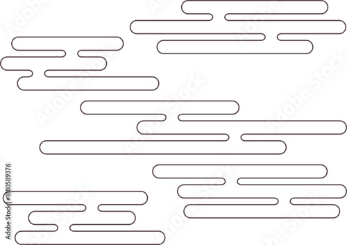 有機的な曲線で構成された抽象ラインパターン背景素材