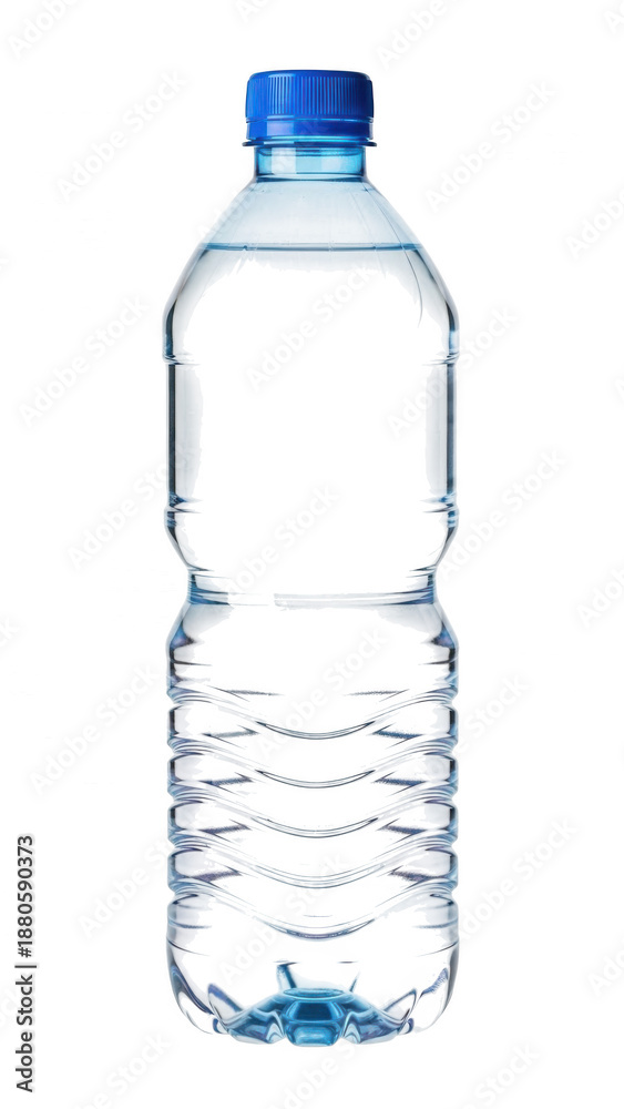Naklejka premium Plastic water bottle isolated on transparent background