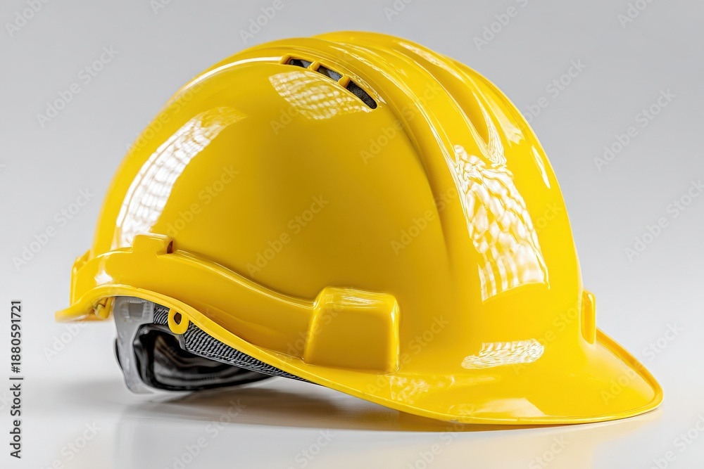 custom made wallpaper toronto digitalBright Yellow Hard Hat on White Background