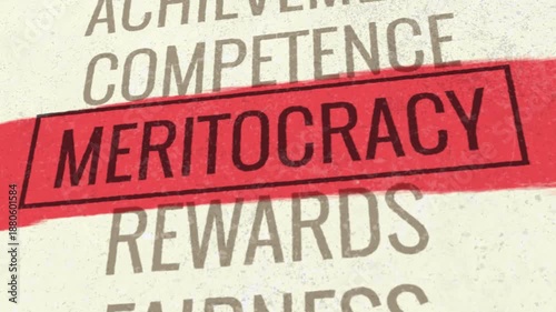 Meritocracy 3D Scrolling Title Animation