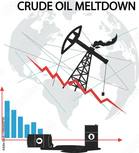 Oil prices crash with falling dollar and barrels at gas station