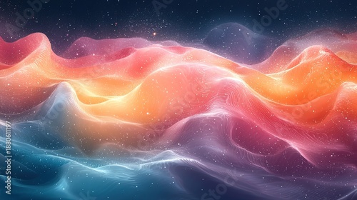 Abstract 3D fluid background with colorful liquid wave splashes, dynamic visual for banner, poster and product presentation design
