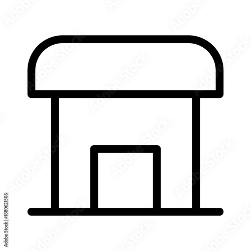 vector illustration of shop window