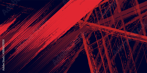 black red dragon decal brush fire volcano lava sakura Asia Japan anime style illustration sporty background banner style illustration. sport.modern