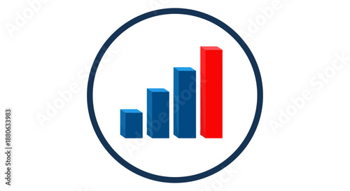business growth data visualization bar chart demonstrating financial market progress and positive trends for professional analysis.