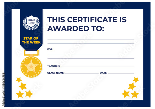 Star of the Week School Certificate.eps