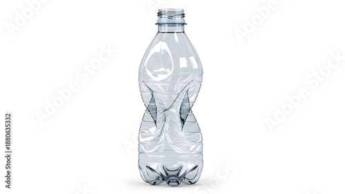 Empty Plastic Bottle for Recycling Isolated