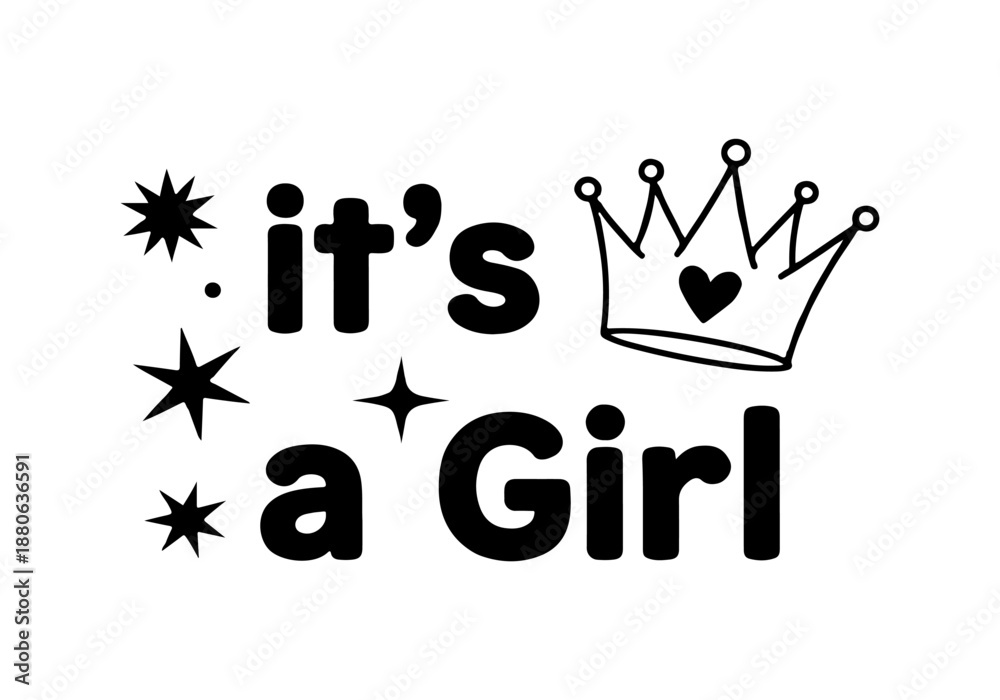 Fototapeta premium It's a Girl A Celebration of New Life and a Royal Welcome for a Baby Princess