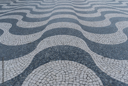 Straßenpflaster, Calçada Portuguesa in Lissabon