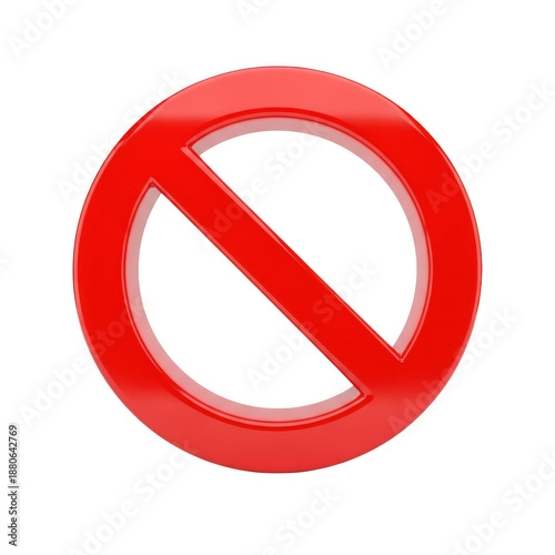 Free Download Red prohibition sign isolated on transparent background - GFXLoad
