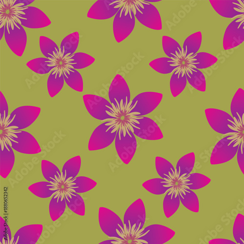 Wallpaper Mural seamless floral pattern Torontodigital.ca