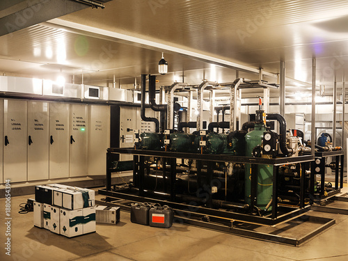 Φωτογραφία Industrial refrigeration system in a commercial cold storage facility