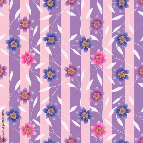 Wallpaper Mural seamless floral pattern Torontodigital.ca