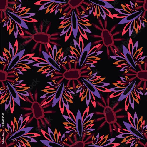 Wallpaper Mural seamless floral pattern Torontodigital.ca