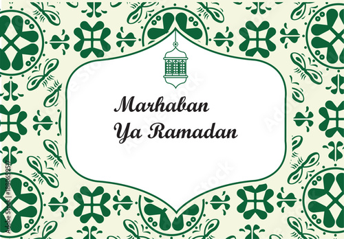 marhaban ya ramadan poster template design