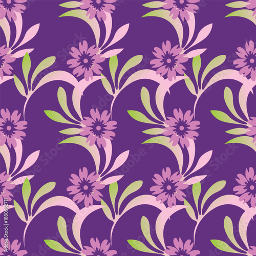 Wallpaper Mural seamless floral pattern Torontodigital.ca