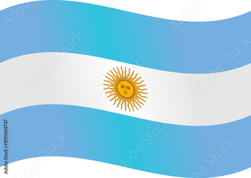 Waving flag of Argentina using a simple gradient