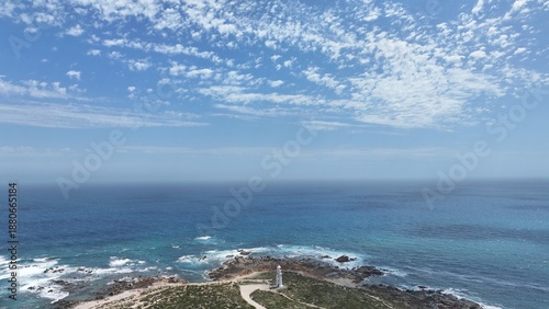 Принти на полотні Aerial footage of Corny Point Lighthouse South Australia