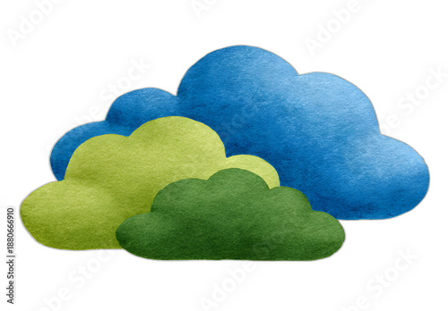 Colorful Clouds Ascending into a Vibrant Sky
