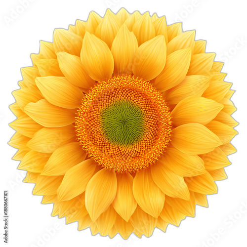 Golden Sunflower in Full Radiant Blooming Display