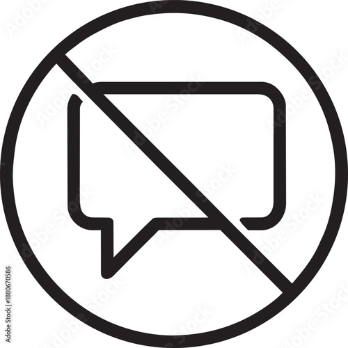 Mute silent forbidden speech icon