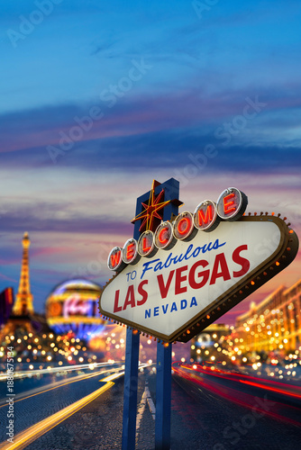 Las Vegas, Nevada, United States of America. 10-12-2025 Welcome to Fabulous Las Vegas Neon Sign
