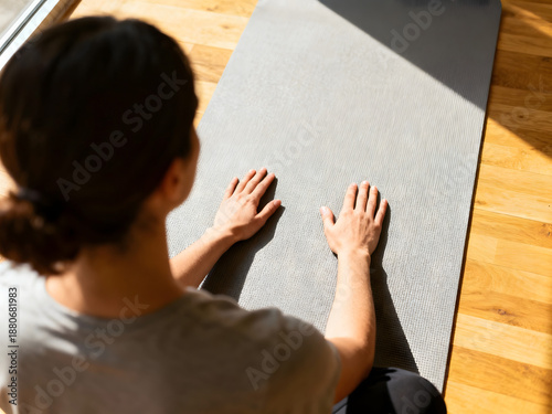 young woman practicing yoga