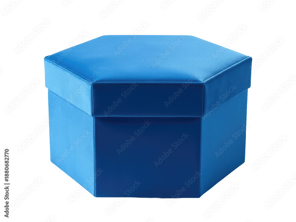 Fototapeta premium A blue box with a lid on a white background
