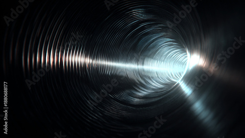 Abstract audio wave tunnel