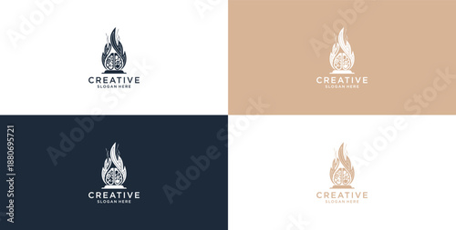 Creative Digital Brain Logo Design Template