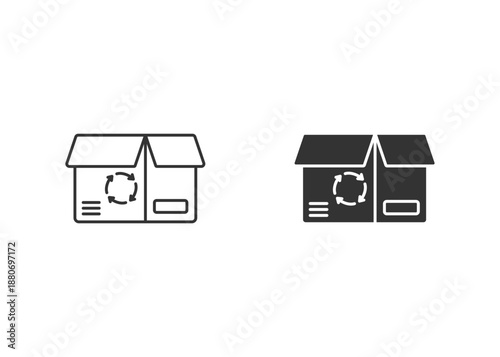 Recycle Box Outline Icon