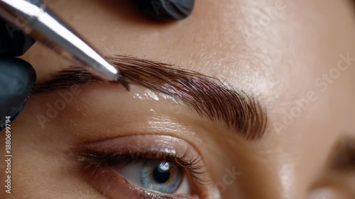 Professional eyebrow shaping using a combination of threading and tweezing techniques for a natural look
