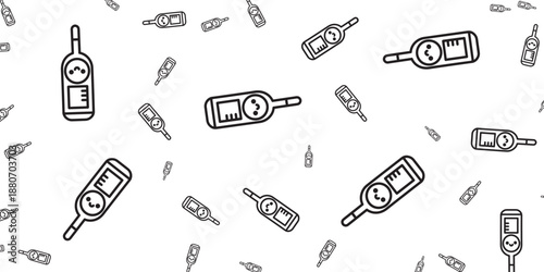 Thermometer medical device graphic pattern simple and clean design