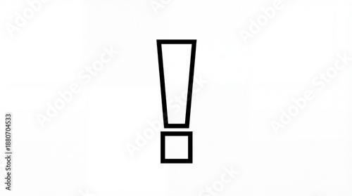 Exclamation Mark Symbol Icon – Bold Warning, Alert and Attention Sign Isolated on Transparent Background