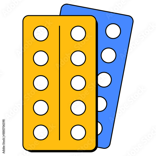 Birth control pills illustration for sex ed. Contraception day and reproduction health. Vector isolated.