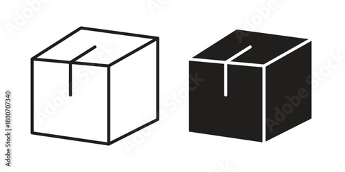 Boxes icons vector design template simple and clean