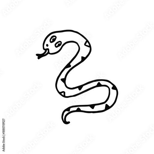 Wallpaper Mural Snake sketch on a white background Torontodigital.ca