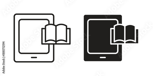 Ebook icons vector design template simple and clean