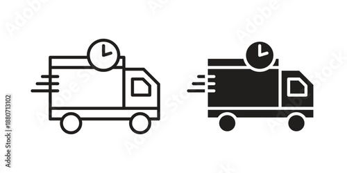 Express delivery icons vector design template simple and clean