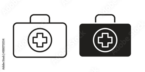 First aid box icons vector design template simple and clean