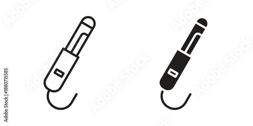 Hair curler icons vector design template simple and clean