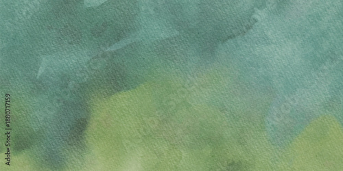 Calming abstract watercolor texture in layered green tones, creating a natural, organic background with soft transitions and artistic paper grain. vector