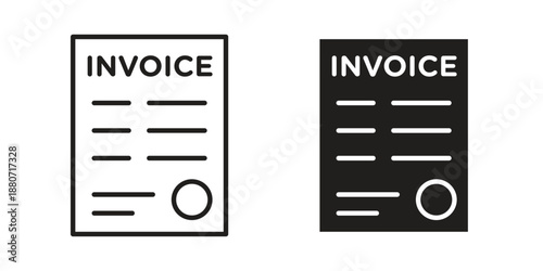 Invoice icons vector design template simple and clean