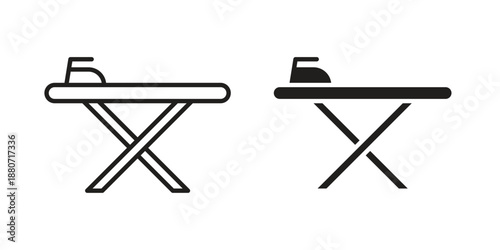 Ironing board icons vector design template simple and clean